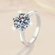 thumbnail image 1 of Anillo de mujer con moissanita en plata de ley S925, accesorio de corona brillante, 1 of 5