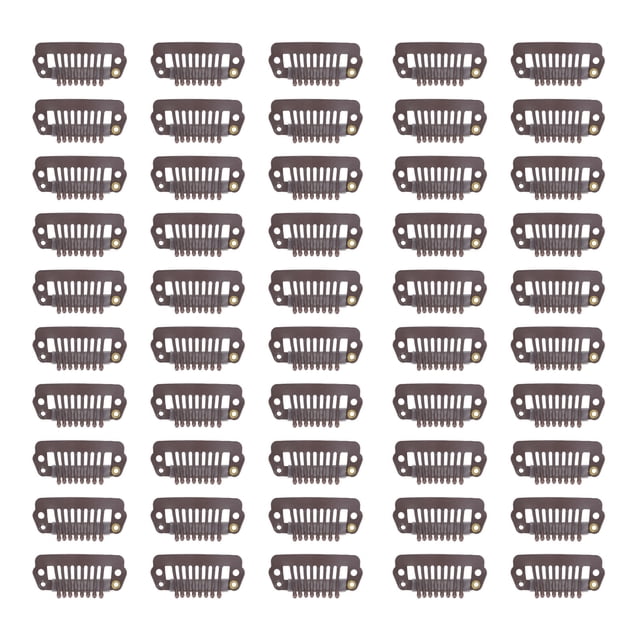 Snap Clips , Durable Material Avoid Pulling Hair Small Size Easily Clips Snap Comb For Saloon Dark Brown