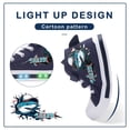 thumbnail image 2 of EUXTERPA Boys Shark Sneakers Light Up Flashing Shoes Kids Easy Fasten High Top Canvas Sneaker Toddler Size 8, 2 of 6