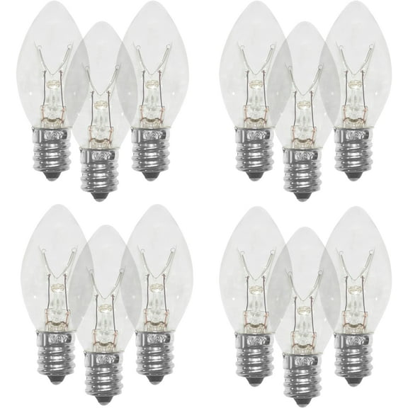 Himalayan Glow Salt Lamp Light Bulbs -  15 Watt Night Light Bulbs - High Temp Resistance