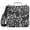 Mosaic Cute Skull, variant on 3 Ring Zipper Binder with Shoulder Strap Waterproof Trapper Keeper 2 Inch D-Ring 500 Sheets Capacity, Space Gray