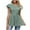 Green-03, variant on Mittory Women's Peplum Tops Tie Flutter Short Sleeve Blouse Eyelet Peasant Lace Top