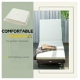 thumbnail image 6 of Outdoor Lounge Chair, PE Rattan Wicker Chaise, Adjustable Backrest, Cushioned Patio Daybed for Poolside, White, 6 of 9