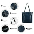 thumbnail image 5 of Kattee Vintage Genuine Leather Tote Shoulder Handbag for Woman with Adjustable Handles, 5 of 6