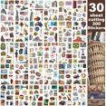 thumbnail image 3 of SHIQI-Travel Scrapbook Stickers 300 Pre-Cut Washi Stickers 20 Scrapbook Paper Junk Journal Sticker World Travel Stickers for journaling Travel Stickers for Scrapbooking, 3 of 4