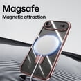 thumbnail image 6 of [Ring Compatible with MagSafe Invisible Stand] Magnetic for iPhone Air Case, [Clear Back Non-Yellowing] [Look as Bare] Slim Transparent Case with Holder for Women Men Girls, Rosegold, 6 of 6