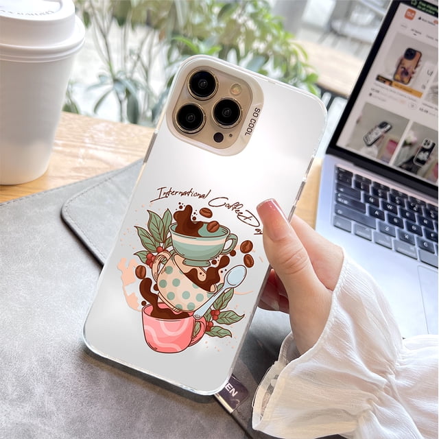 Manténgase protegido con estilo: cubierta de teléfono plateada con arcoíris de doble capa esmerilada con ilustraciones vibrantes para iPhone 15 Pro Max 14 13 12 Pro 11: ¡manténgase a la moda y seguro!
