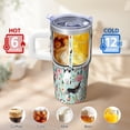 thumbnail image 6 of 20OZ Dog Themed Coffee Cup with Handle Straw and Lid Paw Print Travel Tumbler Cute Drinkware for Women Friends Unique Holiday Birthday Gifts Fits Car Cup Holders, 6 of 6
