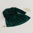 thumbnail image 4 of Robe de Noël pour Bébé Fille en Velours Manches Longues Robe de Princesse pour Fête, 4 of 7