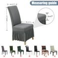 thumbnail image 6 of SUKAIKEQA Dining Room Chair Covers Set of 4, Stretch Parsons Slipcovers with Skirt Super Fit Spandex Chair Seat Protector Cover for Dining Room, Hotel, Ceremony,Gray, 6 of 6