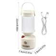 thumbnail image 3 of MMJ Portable Camping Lamp Bedside Night Light with Handle Rechargeable for Bedroom Outdoor Tent 8.7x3.1x2.9in, 3 of 6