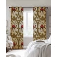 thumbnail image 4 of Brown Desert Camels Blackout Curtains for Bedroom Living Room Darkening Curtains 84 Inch Length 2 Panels Set Tropical Date Coconut Trees Cords Leaves Window Curtain Window Treatment Drapes 52"x84", 4 of 9