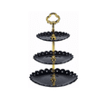 thumbnail image 1 of Exhibidor 3 Niveles Soporte Base Para Cupcakes Y Postres NEGRO DORADO, 1 of 4