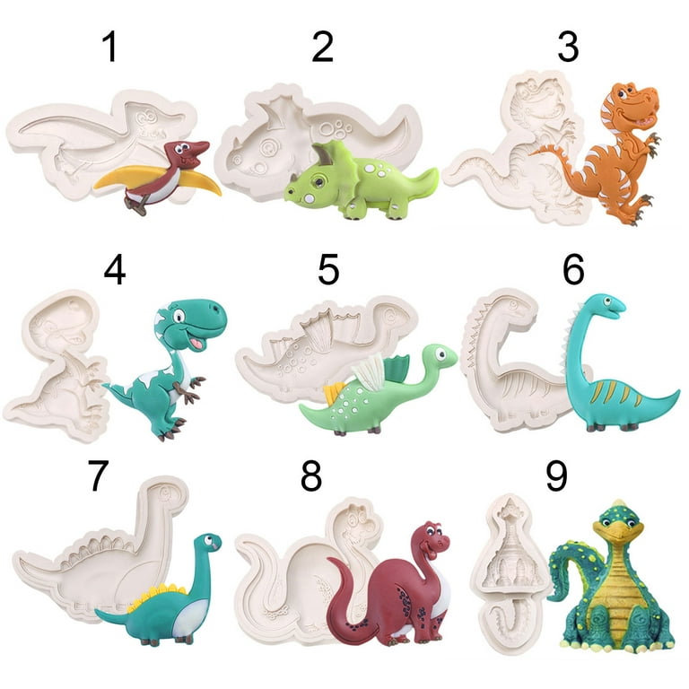 Dinosaur Silicone Chocolate Mold DIY Cartoon Animals Candy Fondant