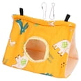 thumbnail image 3 of Cabaña para pájaros, cama colgante Triangular plegable de franela suave y cómoda, color naranja, con ganchos para loros, hámsteres y ardillas, 3 of 5