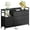 Black, variant on Dresser with 3 Power Outlets & 2 USB Charging Ports, Wide Dresser 52” for Bedroom with 8 Large Drawers, Chest of Drawers for Bedroom, Living Room, Hallway, Vintage and Black