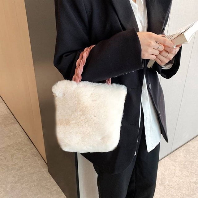 Bolso de Hombro Informal para Mujer, de Poliéster Blanco, Tipo Mensajero, con Correa Ajustable, Ligero, para El Trabajo, Viajes, Compras y Fiestas.