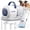 Blue, variant on Oneisall 15000Pa Dog Grooming Vacuum, PG08 Dog Hair Vacuum Cleaners Shedding 99% Pet Hair, ≤ 59dB Quiet Dog Grooming Kit with Dog Clipper/Trimmer/Nail Grinder & 3 Grooming Tools, 2L Canister, Blue