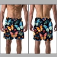 thumbnail image 3 of luoweisi Men's Beach Shorts Quick Dry Swim Trunks with Mesh Lining Butterfly L, 3 of 5