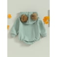 thumbnail image 4 of Bagilaanoe Newborn Baby Girl Hooded Romper Sweatshirt Long Sleeve Bodysuits Pullover 3M 6M 12M 18M Infant Casual Tee Tops, 4 of 8