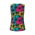 thumbnail image 5 of Picia Hawaii Palms Pattern Women's Workout Tank Top,Breathable Activewear,Slim Fit Athletic Top,Versatile Workout Moisture-wicking top-Medium, 5 of 9