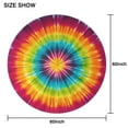 thumbnail image 6 of Colorful Rainbow Tie Dye Spiral Pattern Round Tablecloth 60"x60",Wrinkle Wipeable Table Cloth for Kitchen Dining Room Picnic Patio Party, 6 of 6
