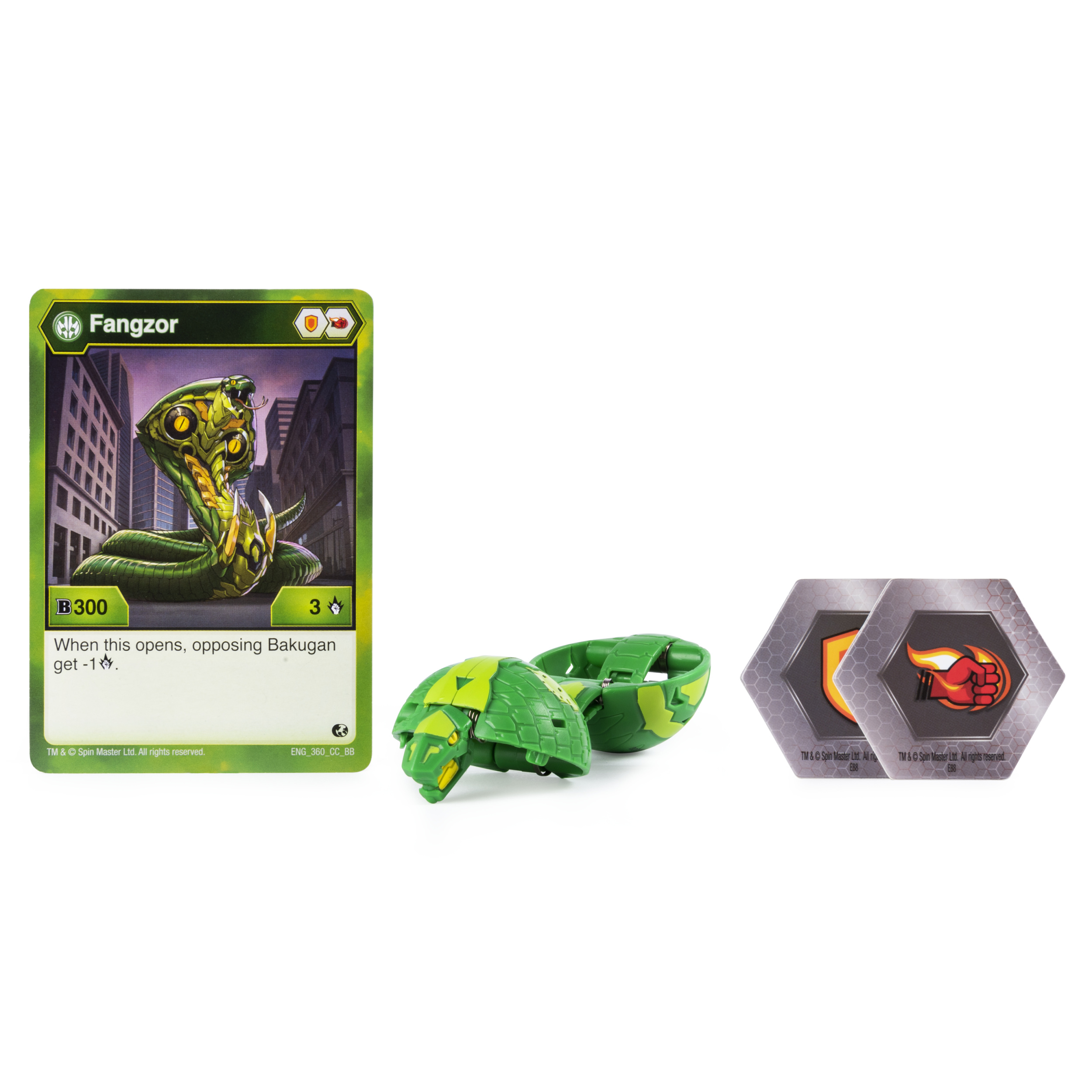 Bakugan, Ventus Fangzor, 2-inch Tall Collectible Action Figure and Trading Card, for Ages 6 and Up - image 2 of 5