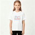 thumbnail image 2 of Blessed and Beautiful Girls Graphic Tee Faith Inspirational 100% Cotton Kids Short Sleeve T-Shirt 4-13Y, 2 of 5