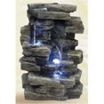 thumbnail image 1 of Alpine Waterfall Tabletop Fountain w/White LED Light, Gray, 13 Inch Tall, 1 of 2