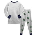 thumbnail image 6 of Xudanell Little Boys Long sleeve Pajamas Kids jammies Child Pjs (Grey, 4-5 Years), 6 of 9