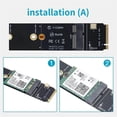 thumbnail image 2 of M.2 to Nvme Wifi Card NGFF M.2 A+E Key to NVMe PCI Express SSD Port Converter Adapter F-for AX200 AX210 8265 7260AC Card, 2 of 5
