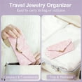 thumbnail image 3 of HAARAY Foldable Travel Jewelry Organizer Box for Women Girls, Portable Magnetic Triangle Small Jewelry Case for Earrings, Rings, Necklaces, Bracelets, Watches, Sunglasses, Pink, 3 of 9