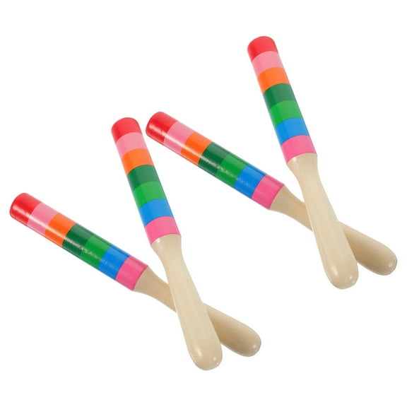 PENIKOKO 2 Pairs Musical Rhythm Assorted Colors for Beginner Music Education and Rhythm Practice Tools