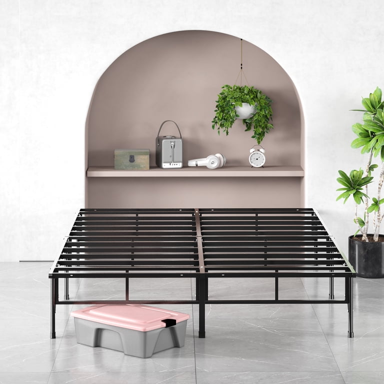 ZINUS SmartBase Lattenbodem 35 cm zonder montage, bedframe van metaal, eenvoudige montage, opbergruimte onder het bed, 140 x 200 cm, zwart ZINUS SmartBase Lattenbodem 35 cm zonder montage, bedframe van metaal, eenvoudige montage, opbergruimte onder het bed, 140 x 200 cm, zwart