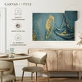 thumbnail image 5 of Elephant Stock Abstract Gold Blue Beach Wall Art - Horizontal Canvas Wall Art - Living Room Wall Decor - Abstract Canvas - Blue And Gold Decor - 30" x 20", 5 of 8