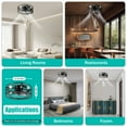 thumbnail image 6 of 18" Industrial Ceiling Fan with Lights Base Fans W/ Remote Control 3 Wind Speeds for Living Room Bedroom, 6 of 19
