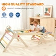thumbnail image 4 of JIOABL 9-in-1 Wooden Playground Climber with Arch, Ramp, Ladder, Montessori Indoor Jungle Gym, Foldable Baby Play Structure,Rainbow, 4 of 7
