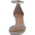 thumbnail image 2 of Sam Edelman Women's Peonie Heeled Sandals Silver Glitter 8.5W, 2 of 6