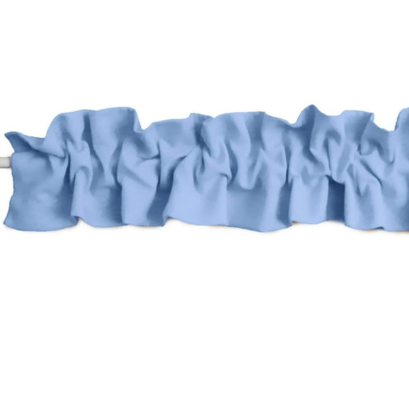 Solid Poplin Curtain Sleeve Topper Light Blue