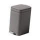 thumbnail image 2 of Papelera de baño, papelera de cocina, contenedor de basura rectangular, cubo de basura, Gris oscuro, 2 of 9