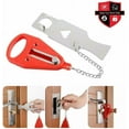 thumbnail image 2 of 2 Pack Portable Travel Security Safety Door Lock for Hotel Room, Unbranded Intrusion Prevention Buckle (With Pouch), 2 of 3