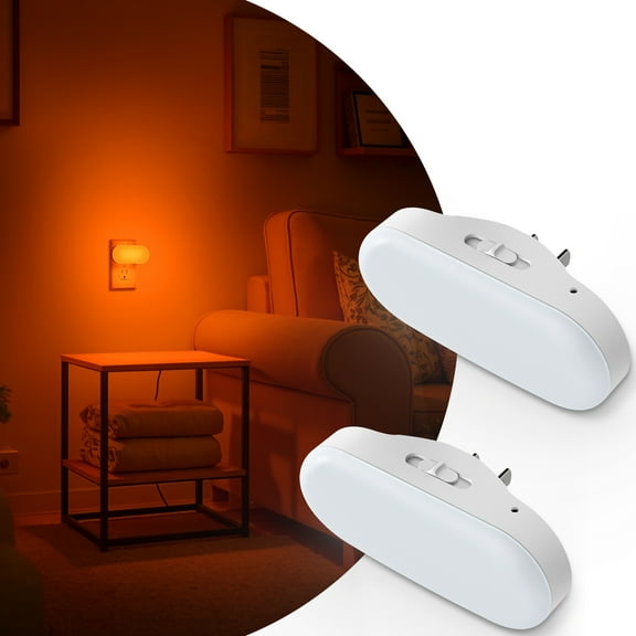 2 Pcs RGB Color Changing High Lumen Night Light with Dimmer