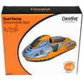 thumbnail image 3 of CocoNut Outdoor: Quad Racing Snowmobile Sled - Orange & Blue, 50x20" Inflatable Toboggan, Cold Resistant PVC, Outdoor, 200lb Cap, Kids-Teens-Adults 8+, 3 of 7