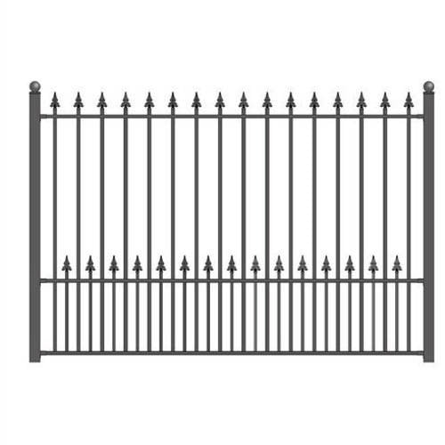 Aleko DIY Steel Iron Wrought High Quality Ornamental Fence Munich Style 5.5 x 5 Ft by ALEKO
