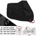 thumbnail image 1 of Cubierta para motocicleta XXXXL Cubierta para scooter para interiores y exteriores Cubiertas para motocicleta transpirables Cubierta de color negro Agujeros de cerradura, 1 of 5