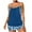 Blue#1, variant on XUNKUSGA Tankinis with Swimsuits for Women Tummy Control Two Piece Bathing Suit Padded Bra Hollow Out Eyelet Swimwear 2025