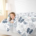 thumbnail image 4 of Manfei Blue Coquette Bowknot 7-Piece King Bedding,Ocean Sea Life Starfish King Bed in a Bag,Colorful Stars Reversible, 4 of 7