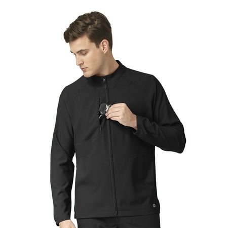 

WonderWink W123 8355-Mens Zip Front Warm Up Scrub Jacket