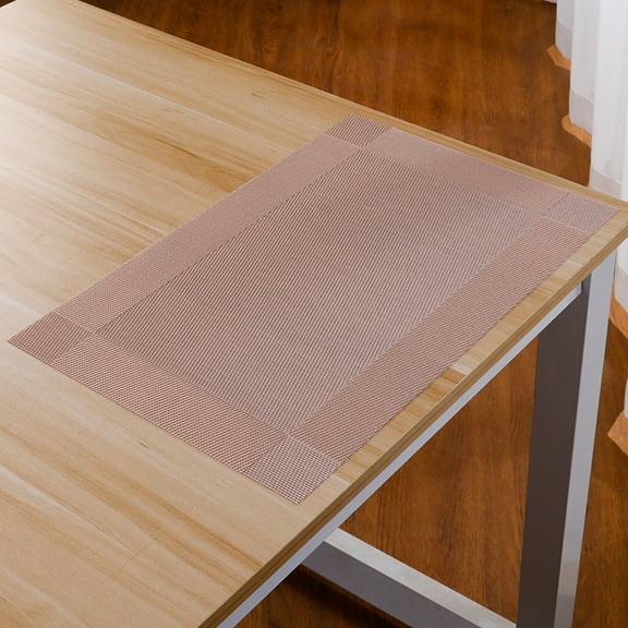 AQITTI Placemats,Washable Vinyl Woven Table Mats,Elegant Durable Placemats for Dining Table 18 x 12 inches RG2