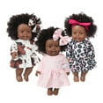 thumbnail image 5 of Xqxayjr under $5 3Pcs BabyDoll, 12 Inch BlackBabyDoll with Clothes,African American RealisticBabyDoll,Washable Vinyl Doll forKidsGirls,Huggable Soft Body Doll,Birthday Gift forChildren, 5 of 9
